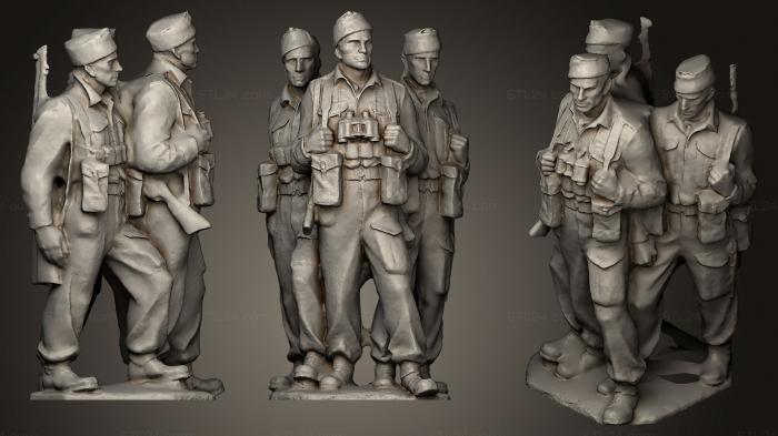 Military figurines (Commando Memorial, STKW_0173) 3D models for cnc